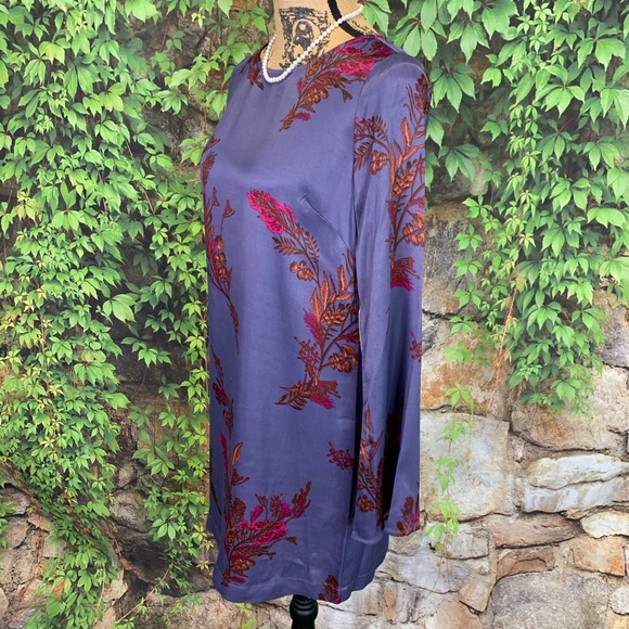 NWT LEITH Satin Trumpet Sleeve Mini Dress, S - Picture 7 of 14